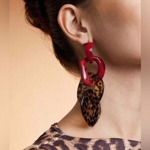 leopard earrings A744